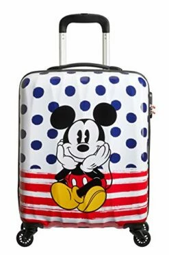 American Tourister Disney Legends - Spinner S - Kids Luggage, 55 Cm, 36 L, Multicolour (Mickey Dots) -Luggage Sales Shop 41WrfDnwTaL