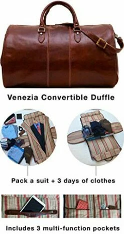 Venezia Garment Duffle Travel Bag Suitcase In Brown Full Grain Leather 12 Venezia Garment Duffle Travel Bag Suitcase In Brown Full Grain Leather -Luggage Sales Shop 41ZNaUjtHhL