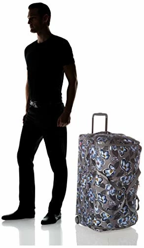 Vera Bradley Recycled Lighten Up Reactive XL Foldable Rolling Duffle Luggage, Blooms Shower 4 Vera Bradley Recycled Lighten Up Reactive XL Foldable Rolling Duffle Luggage, Blooms Shower - Image 2