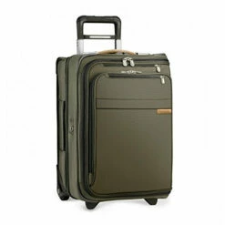 Briggs & Riley Baseline-Softside Carry-On Wheeled Upright Garment Bag, Olive, One SIze -Luggage Sales Shop 41 xqJBROTL