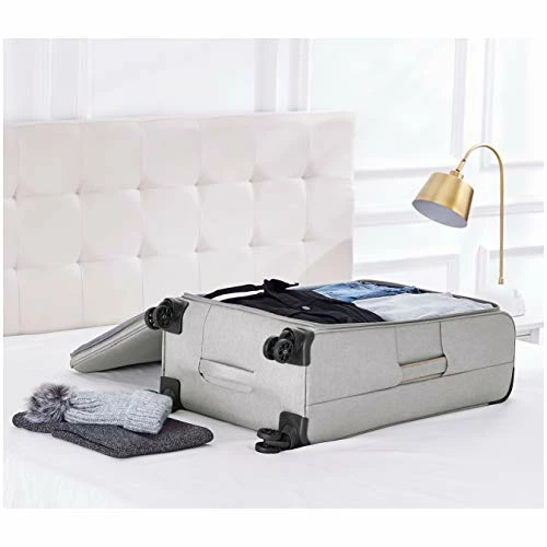 AmazonBasics Belltown Softside Rolling Spinner Suitcase Luggage - 30 Inch, Heather Grey 5 AmazonBasics Belltown Softside Rolling Spinner Suitcase Luggage - 30 Inch, Heather Grey - Image 3