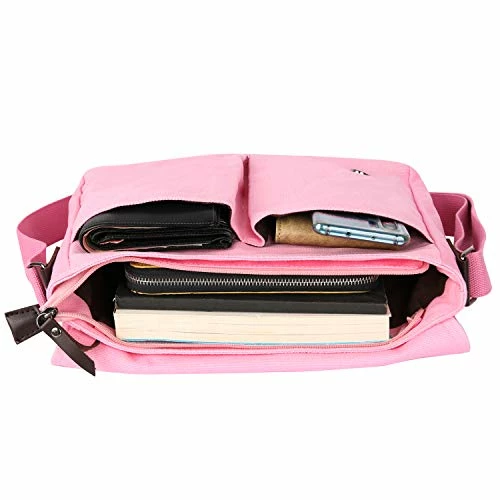 JOCHUI Canvas Anime Messenger Bag Girls Shoulder Bag Satchel School Bag Pink 4 JOCHUI Canvas Anime Messenger Bag Girls Shoulder Bag Satchel School Bag Pink - Image 2