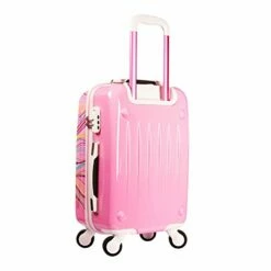 AO WEI LA OW Tourist Luggage Carry On Luggage With Spinner Wheels Rolling Suitcase For Women And Girls, Ascending Gardens Flowers (Pink ,20 Inch) -Luggage Sales Shop 41anyiyaBtL