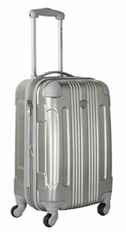 Travelers Club Polaris Hardside Metallic Spinner Luggage, Silver, Carry-On 20-Inch 18 Travelers Club Polaris Hardside Metallic Spinner Luggage, Silver, Carry-On 20-Inch -Luggage Sales Shop 41crbZOw8eL