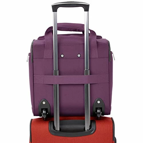 AmazonBasics Underseat Carry-On Rolling Travel Luggage Bag - Purple 10 AmazonBasics Underseat Carry-On Rolling Travel Luggage Bag - Purple - Image 8