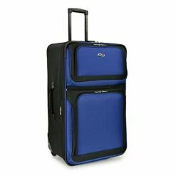 U.S. Traveler New Yorker Lightweight Softside Expandable Travel Rolling Luggage Set, Blue, 4-Piece (15/21/25/29) -Luggage Sales Shop 41dVVgoabCL