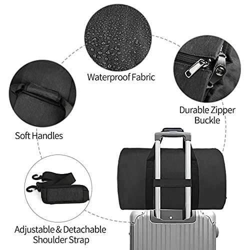 Carry On Garment Bags Convertible Suit Bag With Shoes Compartment Waterproof 2 In 1 Travel Duffle Bag Large Garment Bags Garment Duffle Bag For Men Black 9 Carry On Garment Bags Convertible Suit Bag With Shoes Compartment Waterproof 2 In 1 Travel Duffle Bag Large Garment Bags Garment Duffle Bag For Men Black - Image 7