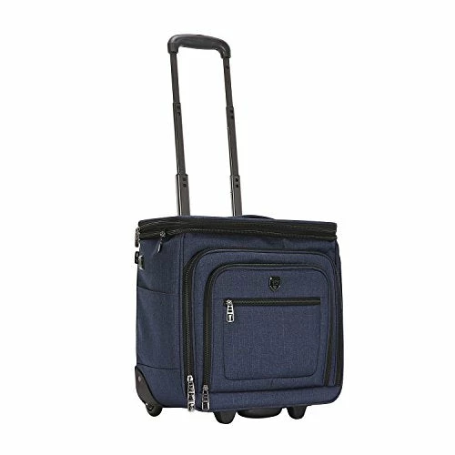 Travelers Club Luggage 16" Top Expandable Rolling Underseater W/USB Port, Blue Suitcase, Carry-On, Navy 16 Travelers Club Luggage 16" Top Expandable Rolling Underseater W/USB Port, Blue Suitcase, Carry-On, Navy - Image 14