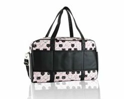 Betsey Johnson Luv CruzIn Cotton Quilted Carry On Weekender Travel Duffel Bag - Black/Blush Cat -Luggage Sales Shop 41kLRInpJKL
