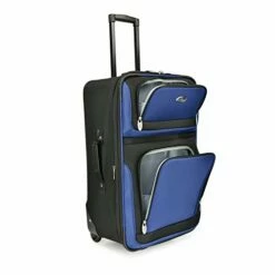 U.S. Traveler New Yorker Lightweight Softside Expandable Travel Rolling Luggage Set, Blue, 4-Piece (15/21/25/29) -Luggage Sales Shop 41lJIZ0RRNL