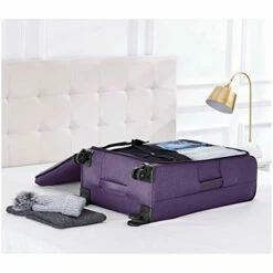 AmazonBasics Belltown Softside Rolling Spinner Suitcase Luggage - 29 Inch, Heather Purple -Luggage Sales Shop 41liNVe8QwL