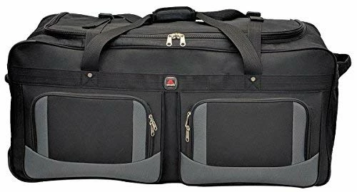 Amaro 36in Rolling Duffel Bag With Wheels | Travel Duffle Luggage Bag | Lightweight Rolling Bag L | Retractable Pull Handle (Black) 6 Amaro 36in Rolling Duffel Bag With Wheels | Travel Duffle Luggage Bag | Lightweight Rolling Bag L | Retractable Pull Handle (Black) - Image 4