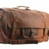 Cuero 20" Mens Retro Style Carry On Luggage Flap Duffel Leather Duffel Bag -Luggage Sales Shop 41mfH798IaL