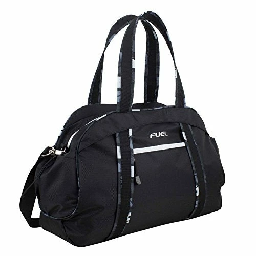 Fuel Sport Carryall Duffel For Gym, Travel Or Weekend Gateway, Black With White Zippers 4 Fuel Sport Carryall Duffel For Gym, Travel Or Weekend Gateway, Black With White Zippers - Image 2