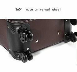 Retro Travel Suitcase Rolling Spinner Luggage Women Trolley Case 24inch Wheels Man 20inch Box PVC Vintage Cabin Travel Bag Trunk (Color : 24inch) -Luggage Sales Shop 41qHJ1EjJ9L