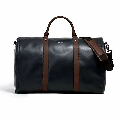 Men's Black And Brown Garment Weekender Bag Project 11 By Hook & Albert 3 Men's Black And Brown Garment Weekender Bag Project 11 By Hook & Albert