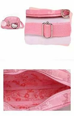 Hello Kitty Bag, Hello Kitty Purse For Girls-Pink KT Cat Crossbody Bag, Hello Kitty Mini Pink Small Shoulder Handbag For Girl, Mini Travel Bag For Girls, KT Cat Purse For Girls. -Luggage Sales Shop 41tKoh ITuL