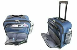 Boardinglbue Rolling Personal Item Under Seat Luggage 18" For American Frontier Spirit Southwest Airlines + Cover (Navy) -Luggage Sales Shop 41v1 2BPGvmYL