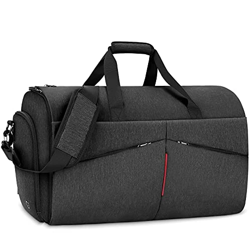 Carry On Garment Bags Convertible Suit Bag With Shoes Compartment Waterproof 2 In 1 Travel Duffle Bag Large Garment Bags Garment Duffle Bag For Men Black 3 Carry On Garment Bags Convertible Suit Bag With Shoes Compartment Waterproof 2 In 1 Travel Duffle Bag Large Garment Bags Garment Duffle Bag For Men Black