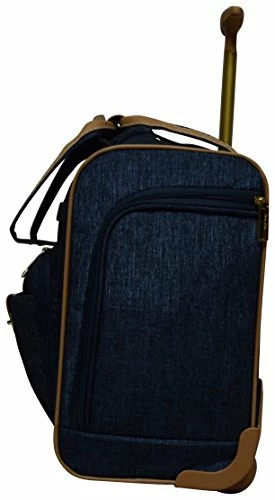 Nicole Miller Underseat Luggage Collection - Small Lightweight 15 Inch Under Seat Bag - Briefcase For Women - Carry On Suitcase With 2- Rolling Spinner Wheels (Paige Navy) 5 Nicole Miller Underseat Luggage Collection - Small Lightweight 15 Inch Under Seat Bag - Briefcase For Women - Carry On Suitcase With 2- Rolling Spinner Wheels (Paige Navy) - Image 3