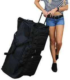 Gothamite 36-inch Rolling Duffle Bag With Wheels | Luggage Bag | Hockey Bag | XL Duffle Bag With Rollers | Heavy Duty 1200D Polyester (Black) 12 Gothamite 36-inch Rolling Duffle Bag With Wheels | Luggage Bag | Hockey Bag | XL Duffle Bag With Rollers | Heavy Duty 1200D Polyester (Black) -Luggage Sales Shop 41z6xmKjNTL