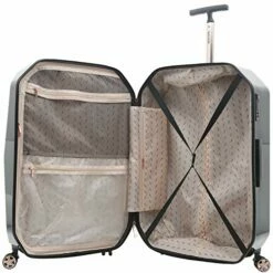 Kensie Women's 3D Gemstone TSA Lock Hardside Spinner Luggage, Black, 20-Inch Carry-On -Luggage Sales Shop 51 0MnI23L