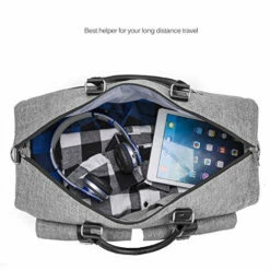 Amzbag Expandable Travel Duffel Bag XXL Capacity Weekender Bag With Leather Handle Suit Carry On -Luggage Sales Shop 5100X3yGEoL