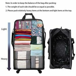 Hanke Expandable Foldable Suitcase Luggage Rolling Travel Bag Duffel Tote Bag For Men Women Lightweight Carry-on Suitcase Large Capacity Luggage With Universal Wheel(Black) -Luggage Sales Shop 512w8Mk7ofL