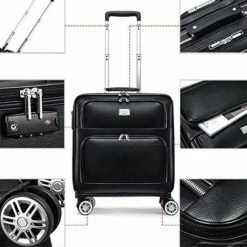 Luggage PU Rolling Suitcase Cabin Business Travel Trolley Bags For Men Luggage Suitcase Bag Wheels Spinner Suitcase Wheeled Bags,20inch -Luggage Sales Shop 5137jV1IDjL