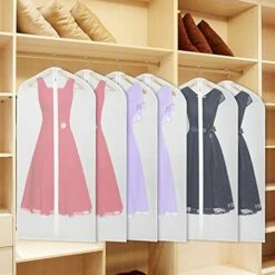 Univivi Hanging Garment Bag 43 Inch Suit Bag For Storage(Set Of 6) Washable Translucent Lightweight Garment Bags For Dress Suits, Jackets, T-Shirt, Sports Coats Etc. -Luggage Sales Shop 513s4ZIDcfL