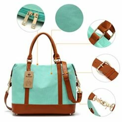Women Ladies Canvas Travel Weekender Bag Overnight Carry-on Tote Shoulder Bag Duffel In Trolley -Luggage Sales Shop 514dIi 2B85nL