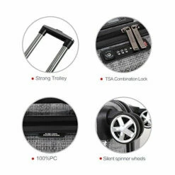 Carry On Luggage With Spinner Wheels And Integrated Weight Scale Built In TSA Lock Hard Shell Lightweight PC 20 Inch Rolling Travel Suitcase Small Cabin 9 Carry On Luggage With Spinner Wheels And Integrated Weight Scale Built In TSA Lock Hard Shell Lightweight PC 20 Inch Rolling Travel Suitcase Small Cabin -Luggage Sales Shop 515iuQwZfyL