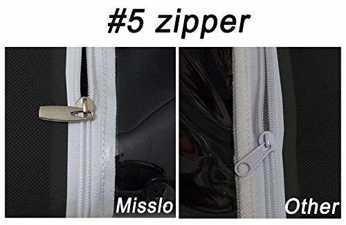 MISSLO Breathable 54" Suit Dress Black Garment Bag Gusseted, 2 Pack 8 MISSLO Breathable 54" Suit Dress Black Garment Bag Gusseted, 2 Pack - Image 6