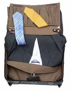 Piel Leather Traveler Garment Bag On Wheels In Saddle -Luggage Sales Shop 516K4Cjz1DL