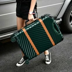 Women Travel Rolling Luggage Aluminum Frame Checked Boarding Cabin Case Spinner Trolley Travel Suitcase,Red,29 -Luggage Sales Shop 517L DcxuhL