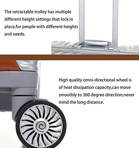 Sondre X Luggage Rolling Wheels Old Fashion Trunk Suitcase PC ABS Spinner Hardshell Carry On With TSA Lock 20" 24" 26" 29"(White) 7 Sondre X Luggage Rolling Wheels Old Fashion Trunk Suitcase PC ABS Spinner Hardshell Carry On With TSA Lock 20" 24" 26" 29"(White) - Image 5