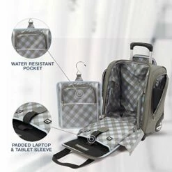 Travelpro Luggage Maxlite 5 15" Lightweight Carry-on Rolling Under Seat Bag, Slate Green -Luggage Sales Shop 519eQREv0bL