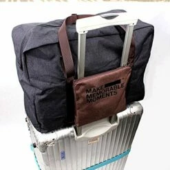 Spirit Airline Personal Item Carry-on Bag Unisex's Lightweight Foldable Duffel Travel Luggage Bag 18 X 14 X 8 Inches(Blue With Strap) -Luggage Sales Shop 51ADhT9stvL