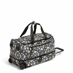 Vera Bradley Women's Recycled Lighten Up Reactive Foldable Rolling Duffle Luggage, Plaza Medallion, One Size -Luggage Sales Shop 51Azh9Pu4vS