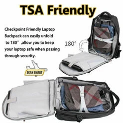 19” Rolling Carry-On Luggage Travel Duffel Bag For Men，Tsa Checkpoint Friendly Wheeled Backpack, -Luggage Sales Shop 51FeaojG iL