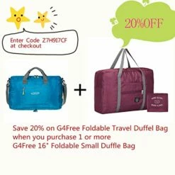 G4Free Lightweight Foldable Travel Duffel Bag Carry-on Luggage Airlines Trip Tote Bag Accessories -Luggage Sales Shop 51FnwLNLFNL