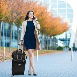 Large Capacity Maximum Allowance 22x14x9 All Parts Carry On Luggage Bag | Rolling Travel Suitcase Lightweight Small Soft Trolley For Women | Approved By Delta, United, Southwest & Many More -Luggage Sales Shop 51GEh6Cqx7L