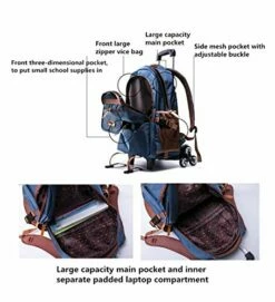 C-Xka Nylon Rolling Backpack Carry-On Luggage Travel Duffel Bag Wheeled Book Bag Detachable Dual 12 C-Xka Nylon Rolling Backpack Carry-On Luggage Travel Duffel Bag Wheeled Book Bag Detachable Dual -Luggage Sales Shop 51GRBoqkjXL