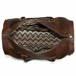 HADAKI Genuine Leather Duffel Carry On Hand Bag Cognac Brown -Luggage Sales Shop 51Im1vhKO5L