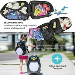 Kiddietotes Kids Carry-on Upright Luggage Suitcase And Backpack Set - Smooth Rolling Wheels - Penguin 16 Kiddietotes Kids Carry-on Upright Luggage Suitcase And Backpack Set - Smooth Rolling Wheels - Penguin -Luggage Sales Shop 51Iv0pLNY1L