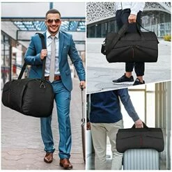 Carry On Garment Bags Convertible Suit Bag With Shoes Compartment Waterproof 2 In 1 Travel Duffle Bag Large Garment Bags Garment Duffle Bag For Men Black 11 Carry On Garment Bags Convertible Suit Bag With Shoes Compartment Waterproof 2 In 1 Travel Duffle Bag Large Garment Bags Garment Duffle Bag For Men Black -Luggage Sales Shop 51JoXaq7YXS