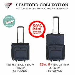 Travelers Club Luggage 16" Top Expandable Rolling Underseater W/USB Port, Blue Suitcase, Carry-On, Navy 23 Travelers Club Luggage 16" Top Expandable Rolling Underseater W/USB Port, Blue Suitcase, Carry-On, Navy -Luggage Sales Shop 51MvrhQ0VoL