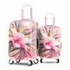 AO WEI LA OW Tourist Luggage Carry On Luggage With Spinner Wheels Rolling Suitcase For Women And Girls, Ascending Gardens Flowers (Pink ,20 Inch) -Luggage Sales Shop 51O2GCIFQAL