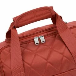 AmazonBasics Underseat Carry On Rolling Travel Luggage Bag - Red Quilted -Luggage Sales Shop 51P7DNgnzLL