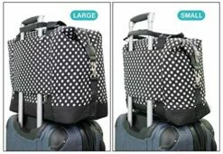 Travel Weekender Overnight Carry-on Shoulder Duffel Tote Bag (8" X 12" X 16 (Large), Black & White Stripes) -Luggage Sales Shop 51PNEng5BTL